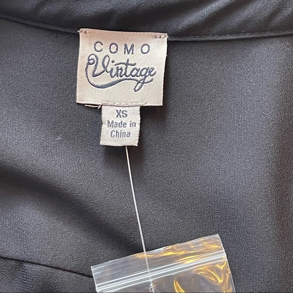 NWT Como Vintage Sheer Black Dress - XS - Picture 11 of 11